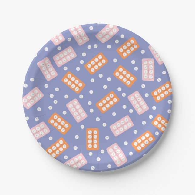 Prato De Papel Cute Pharmacy Tech Paper Plates (Frente)