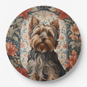 Prato De Papel Cute Yorkie Yorkshire Terrier Portrait