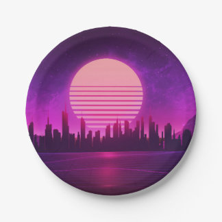 Prato De Papel cyberpunk eletronic synthwave scifi rosa preto