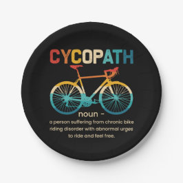 Prato De Papel Cycopath Funny Cycling para Ciclistas e Bikers