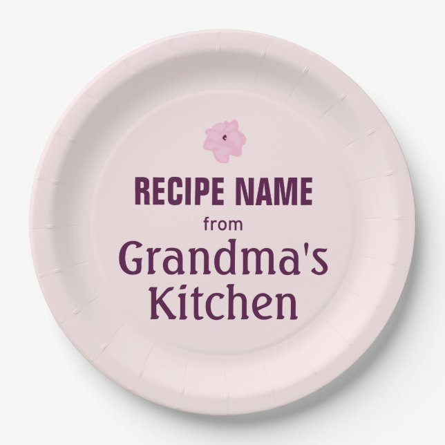 Prato De Papel Da cozinha da avó (Frente)