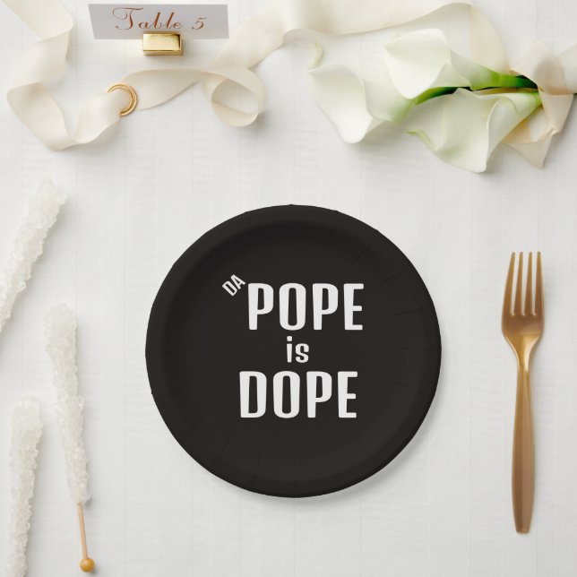 Prato de papel DA Papa é Dope (Casamento)