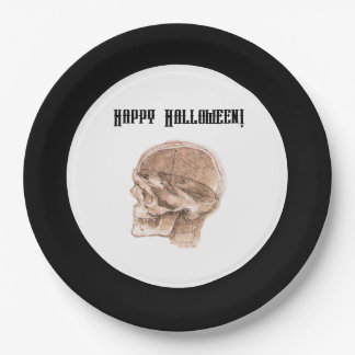 Prato De Papel Da Vinci Halloween Anatomia científica Impressão d