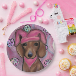 Prato De Papel Dachshund         