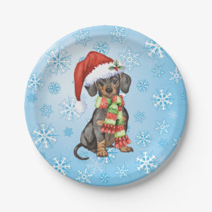 Prato De Papel Dachshund Natal