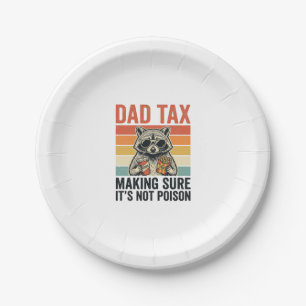 Prato De Papel Dad Tax Mapache Vintage Camisa Divertida do Papai