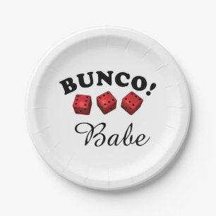 Prato De Papel Dados e borracho de Bunco
