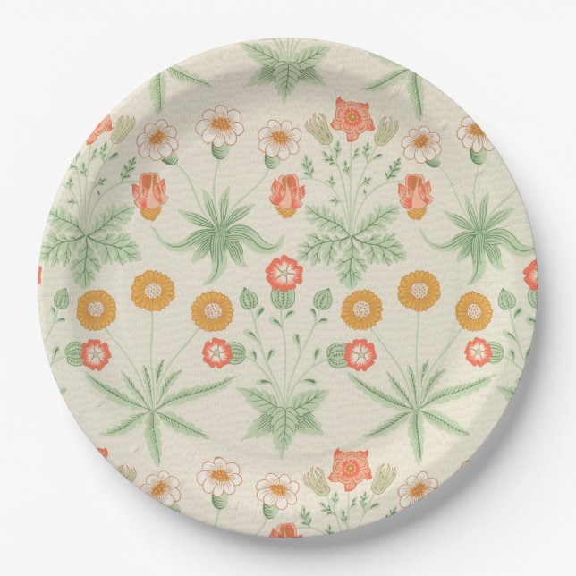 Prato De Papel Daisy Pattern (por William Morris) (Frente)