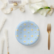 Daisy Pattern sobre fundo azul claro