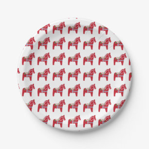 Prato De Papel Dala Horse, por Julia Persson-Morrill Paper Plate