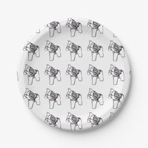 Prato De Papel Dala Horse, por Julia Persson-Morrill Paper Plate