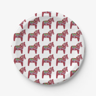 Prato De Papel Dala Horse, por Julia Persson-Morrill, Plata de Ja