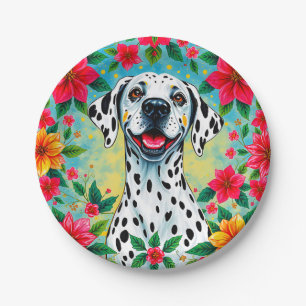 Prato De Papel DALMAS DE NATAL ~ Flores de cão ~