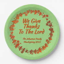 Damos Obrigados Ao Senhor Wreath Nome Grande 9"