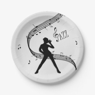 Prato De Papel Dança de Jazz Prata