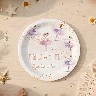 Prato De Papel Dança e aniversário de bailarina