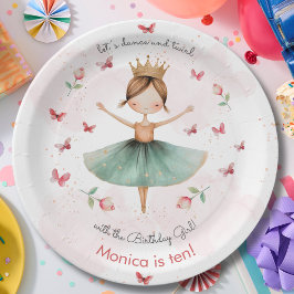 Prato De Papel Dança e balé de bailarina giratória