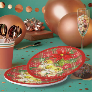 Prato De Papel Dançando Bebês Anjos Plantações de Natal