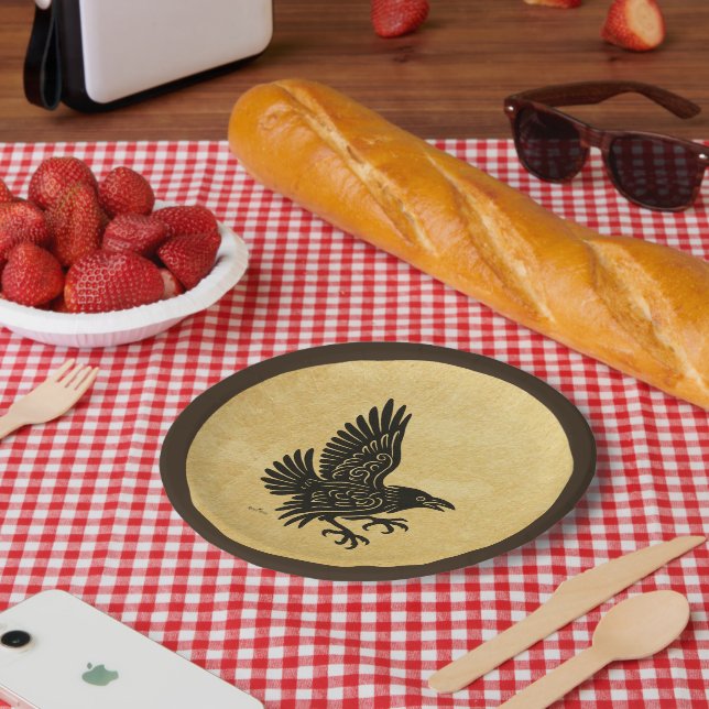 Prato De Papel Dançando Norse Raven (Piquenique)