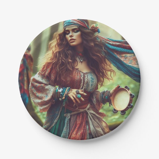 PRATO DE PAPEL DANCING GYPSI (Frente)