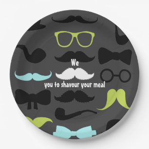Prato De Papel Dashing Little Man Mustache Party