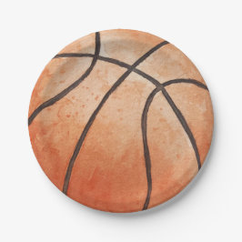 Prato de Papel de Basquetebol