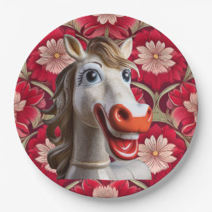 Prato de Papel de Cavalo de Cerâmica