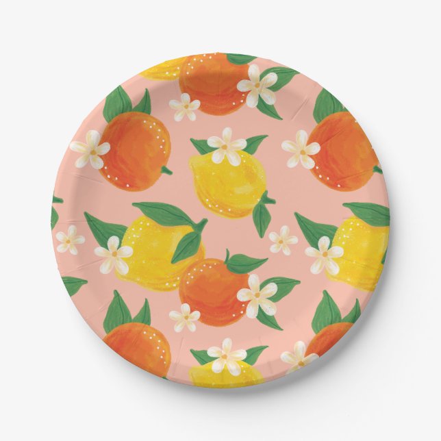 Prato de Papel de Citrus Doce (Frente)