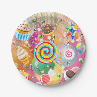 Prato de Papel de Festa de Guloseimas Emoji
