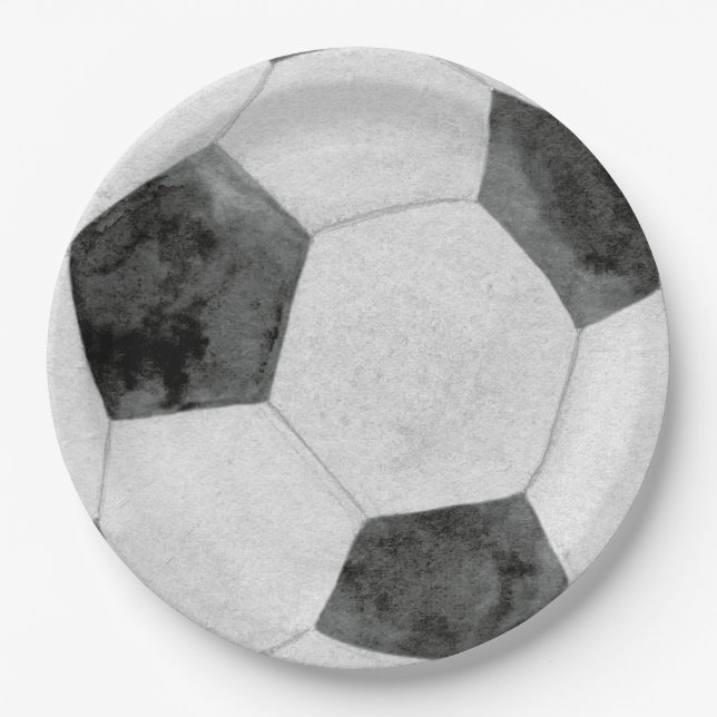 Prato de Papel de Futebol (Frente)