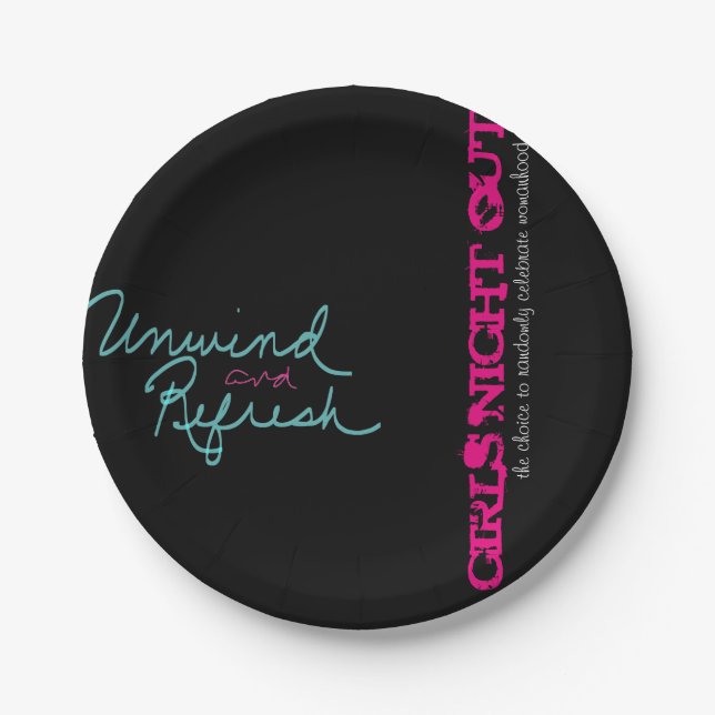 Prato De Papel De G4E das meninas da noite placas para fora (Frente)