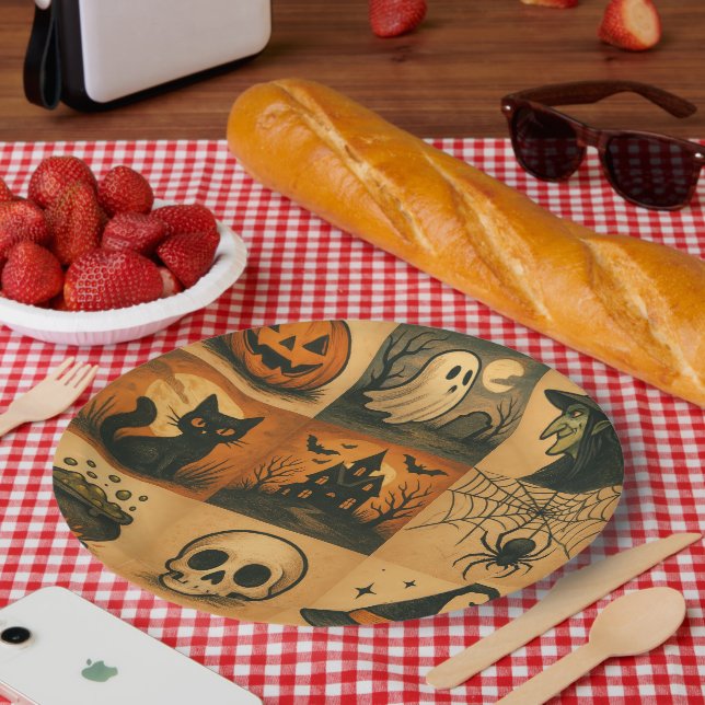 Prato de papel de Halloween (Piquenique)
