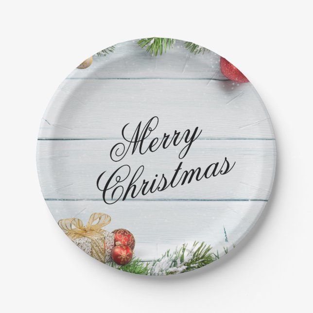 Prato de Papel de Natal – Louças de Mesa Festivas  (Frente)