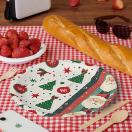 Prato de Papel de Natal – Papai Noel e Férias 