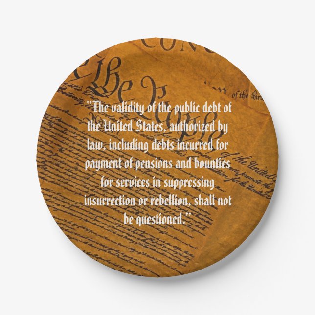 Prato De Papel Décima Quarta Alteração Dívida Pública (Frente)