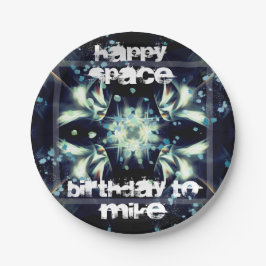 Prato De Papel Deco Star Space e seu texto