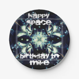 Prato De Papel Deco Star Space e seu texto