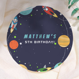 Prato De Papel Decolar! Festa de Aniversário no Espaço Sideral