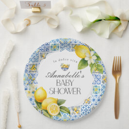 Prato De Papel Decoração da Mesa italiana da Costa Amalfi