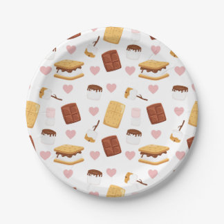 Prato De Papel Decoração de festa temática de acampamento S'mores