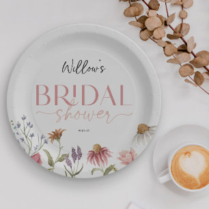 Prato De Papel Decoração do Chá de panela de Boho de Campo de Flo