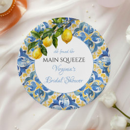 Prato De Papel Decoração para Chá de Noiva Amalfi Main Squeeze