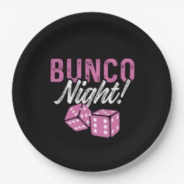 Prato De Papel Decorações de festas noturnas em Bunco Plates