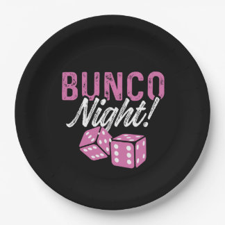 Prato De Papel Decorações de festas noturnas em Bunco Plates