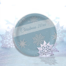 Deixe-o nevar em placas de papel azul