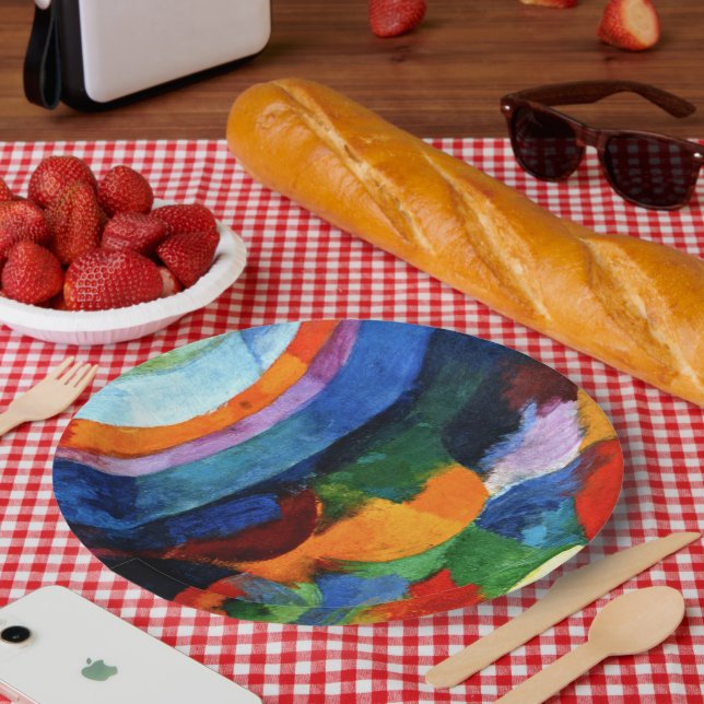 Prato De Papel Delaunay - Formas Circulares, Sol, Lua, (Piquenique)