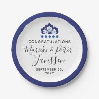 Prato De Papel Delfts Blauw Delft Blue Dutch Wedking Cake