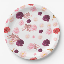 Prato De Papel Delícia de Chá de fraldas de Sangue Rosa Dusty