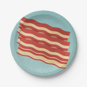 Prato De Papel Delicioso Retro Bacon