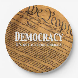Prato De Papel Democracia Não É Apenas Para Liberais